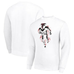 Starter Logoface Team Graphic Tri-Blend Fleece Pullover Sweatshirt - Atlanta Falcons
