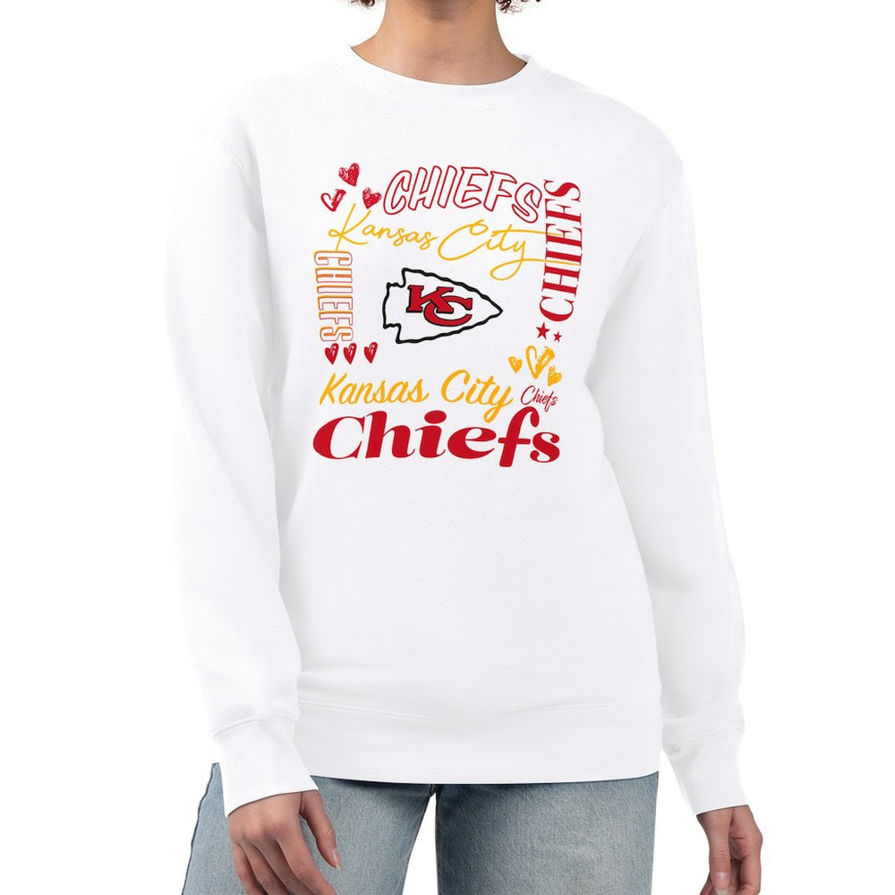 G-III 4Her by Carl Banks Women's Collage Graphic Fleece Pullover Sweatshirt - Kansas City Chiefs
