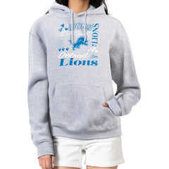 G-III 4Her by Carl Banks Women's Collage Graphic Fleece Pullover Hoodie - Detroit Lions