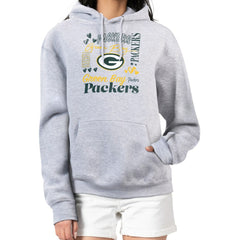 G-III 4Her by Carl Banks Women's Collage Graphic Fleece Pullover Hoodie - Green Bay Packers