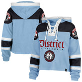 NBA Washington Wizards '47 Women's 2024/25 City Edition Superior Cropped Lace-Up Pullover Hoodie