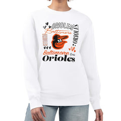 MLB Baltimore Orioles G-III 4Her by Carl Banks Women's Collage Team Graphic Fleece Pullover Hoodie