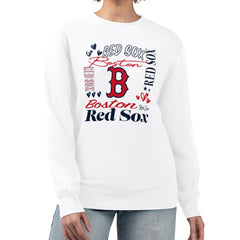 MLB Boston Red Sox G-III 4Her by Carl Banks Women's Collage Team Graphic Fleece Pullover Hoodie