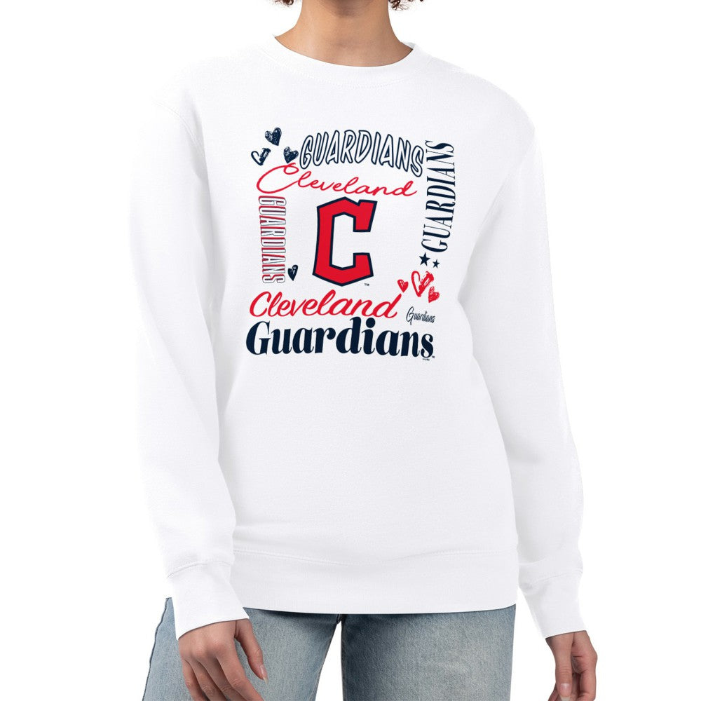 MLB Cleveland Guardians G-III 4Her by Carl Banks Women's Collage Team Graphic Fleece Pullover Hoodie