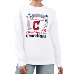 MLB Cleveland Guardians G-III 4Her by Carl Banks Women's Collage Team Graphic Fleece Pullover Hoodie