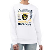 MLB Milwaukee Brewers G-III 4Her by Carl Banks Women's Collage Team Graphic Fleece Pullover Hoodie