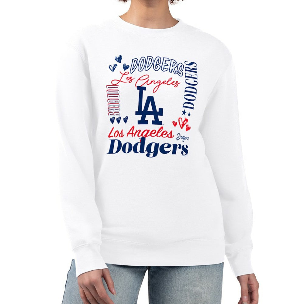 MLB Los Angeles Dodgers G-III 4Her by Carl Banks Women's Collage Team Graphic Fleece Pullover Hoodie