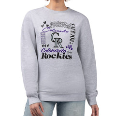 MLB Colorado Rockies G-III 4Her by Carl Banks Women's Collage Team Graphic Fleece Pullover Hoodie
