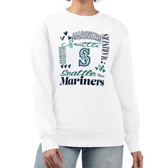 MLB Seattle Mariners G-III 4Her by Carl Banks Women's Collage Team Graphic Fleece Pullover Hoodie