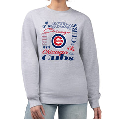 MLB Chicago Cubs G-III 4Her by Carl Banks Women's Collage Team Graphic Fleece Pullover Hoodie