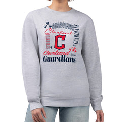 MLB Cleveland Guardians G-III 4Her by Carl Banks Women's Collage Team Graphic Fleece Pullover Hoodie
