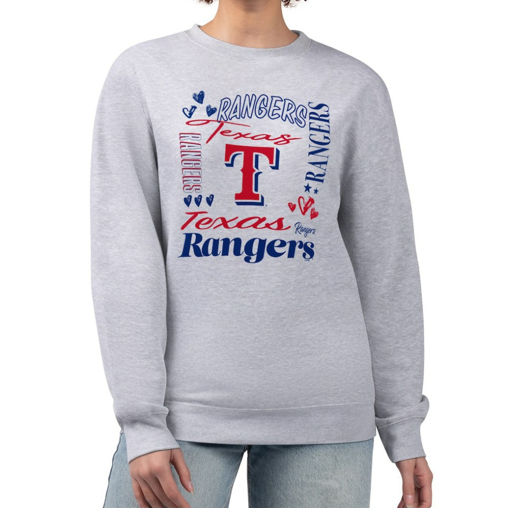 MLB Texas Rangers G-III 4Her by Carl Banks Women's Collage Team Graphic Fleece Pullover Hoodie