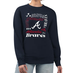 MLB Atlanta Braves G-III 4Her by Carl Banks Women's Collage Team Graphic Fleece Pullover Hoodie