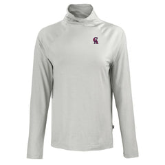 MLB California Angels Cutter & Buck Women's Cooperstown Collection Coastline Epic Comfort Eco Recycled Funnel Neck Raglan Pullover Top