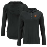 MLB Baltimore Orioles Cutter & Buck Women's Coastline Epic Comfort Eco Recycled Hoodie Raglan Long Sleeve T-Shirt