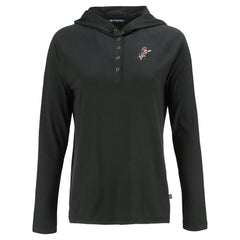 MLB Cincinnati Reds Cutter & Buck Women's Cooperstown Collection Coastline Epic Comfort Eco Recycled Hoodie Raglan Long Sleeve T-Shirt