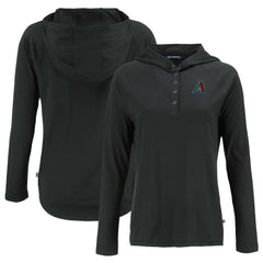 MLB Arizona Diamondbacks Cutter & Buck Women's Coastline Epic Comfort Eco Recycled Hoodie Raglan Long Sleeve T-Shirt