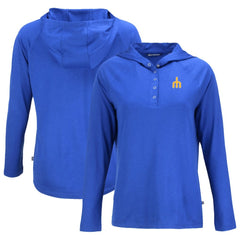 MLB Seattle Mariners Cutter & Buck Women's Cooperstown Collection Coastline Epic Comfort Eco Recycled Hoodie Raglan Long Sleeve T-Shirt