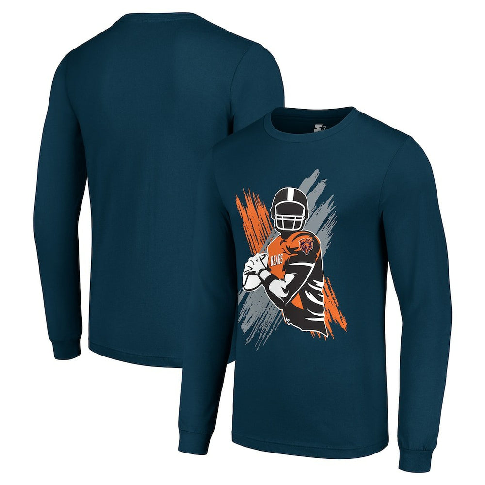Starter Player X Logo Graphic Long Sleeve T-Shirt - Chicago Bears