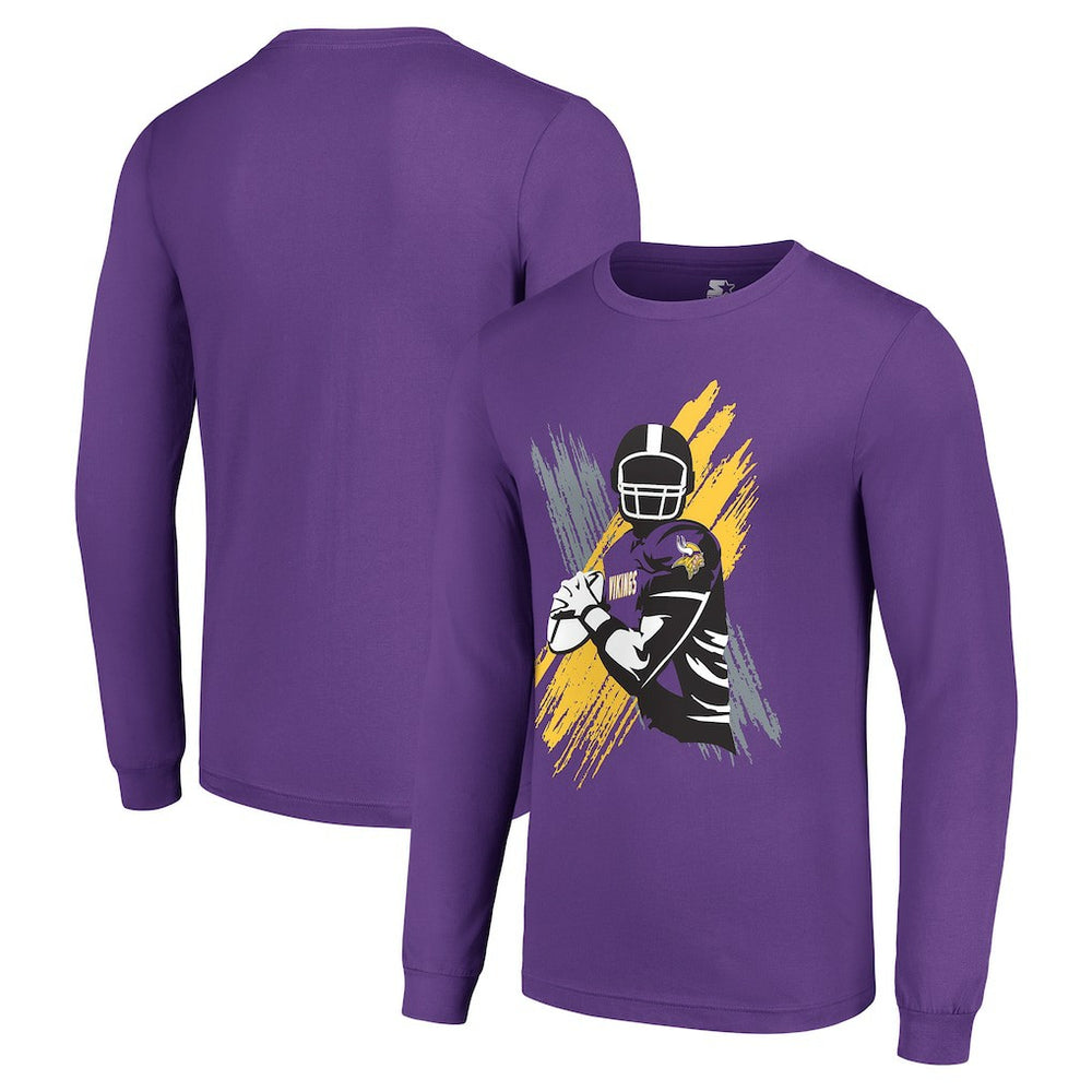 Starter Player X Logo Graphic Long Sleeve T-Shirt - Minnesota Vikings