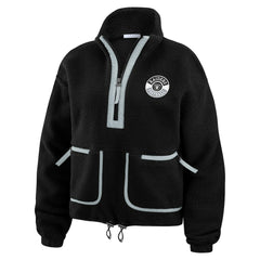 WEAR by Erin Andrews Women's Polar Fleece Half-Zip Jacket - Las Vegas Raiders