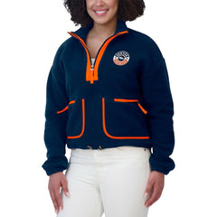 WEAR by Erin Andrews Women's Polar Fleece Half-Zip Jacket - Denver Broncos