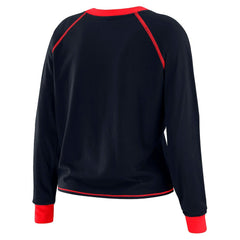 WEAR by Erin Andrews Women's Tie-Front Long Sleeve Top - Houston Texans