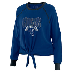 WEAR by Erin Andrews Women's Tie-Front Long Sleeve Top - Indianapolis Colts