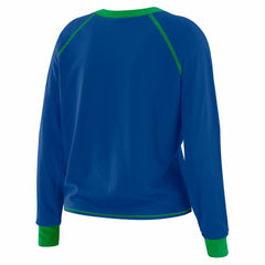WEAR by Erin Andrews Women's Tie-Front Long Sleeve Top - Seattle Seahawks