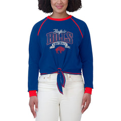 WEAR by Erin Andrews Women's Tie-Front Long Sleeve Top - Buffalo Bills