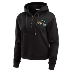WEAR by Erin Andrews Women's Waffle Hoodie Pullover Top - Jacksonville Jaguars