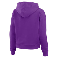 WEAR by Erin Andrews Women's Waffle Hoodie Pullover Top - Minnesota Vikings