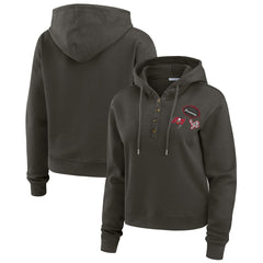 WEAR by Erin Andrews Women's Waffle Hoodie Pullover Top - Tampa Bay Buccaneers