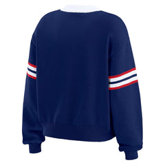 WEAR by Erin Andrews Women's Lace-Up Pullover Sweatshirt - New York Giants
