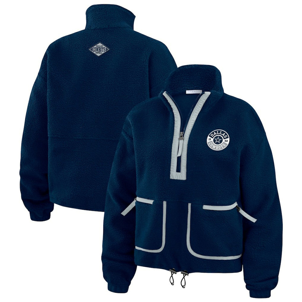 WEAR by Erin Andrews Women's Polar Fleece Half-Zip Jacket - Dallas Cowboys
