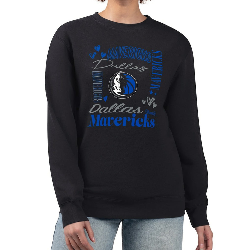 NBA Dallas Mavericks G-III 4Her by Carl Banks Women's Collage Team Graphic Fleece Pullover Sweatshirt sale
