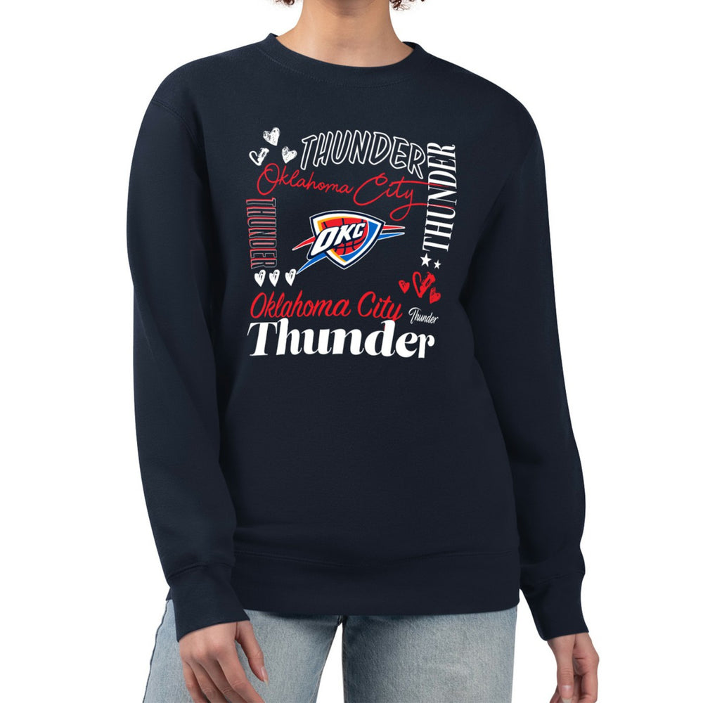 NBA Oklahoma City Thunder G-III 4Her by Carl Banks Women's Collage Team Graphic Fleece Pullover Sweatshirt