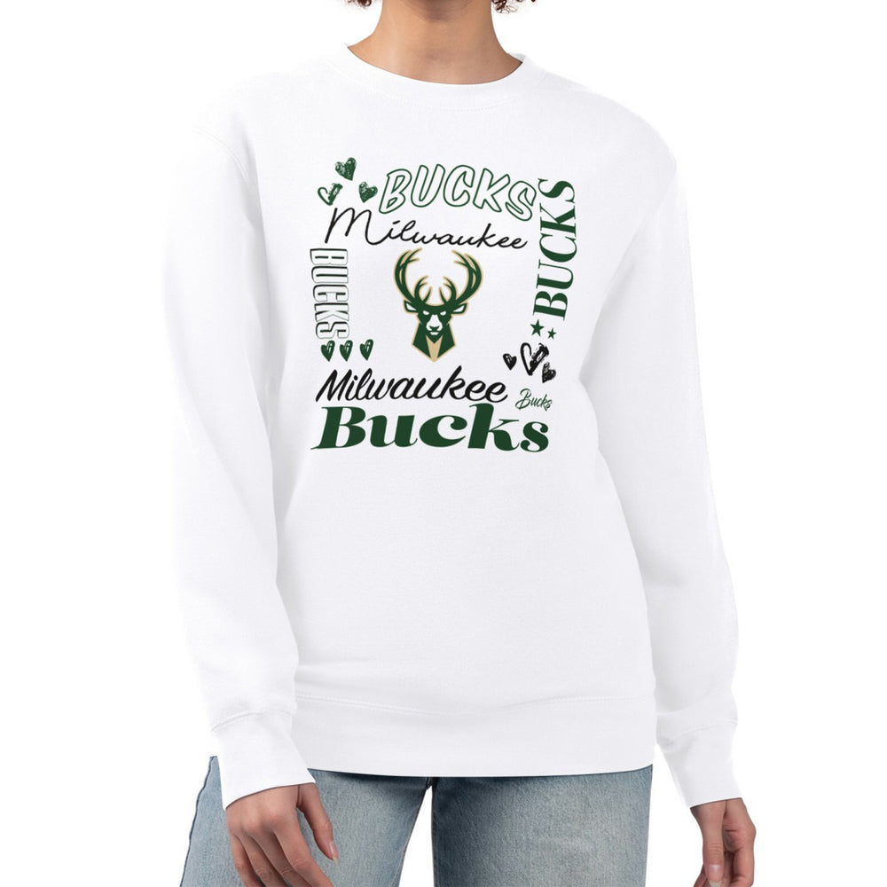 NBA Milwaukee Bucks G-III 4Her by Carl Banks Women's Collage Team Graphic Fleece Pullover Sweatshirt