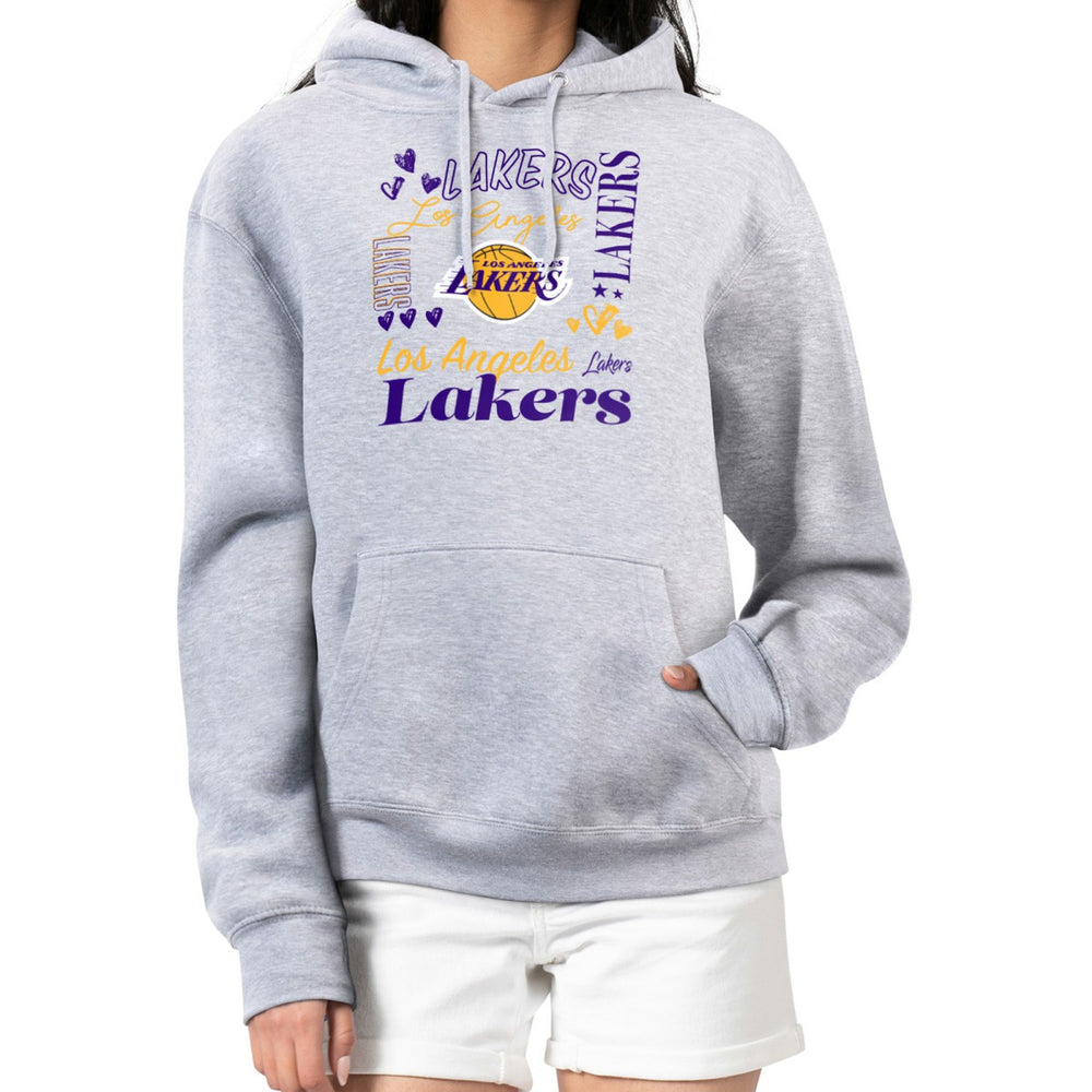 NBA Los Angeles Lakers G-III 4Her by Carl Banks Women's Team Collage Graphic Fleece Pullover Hoodie