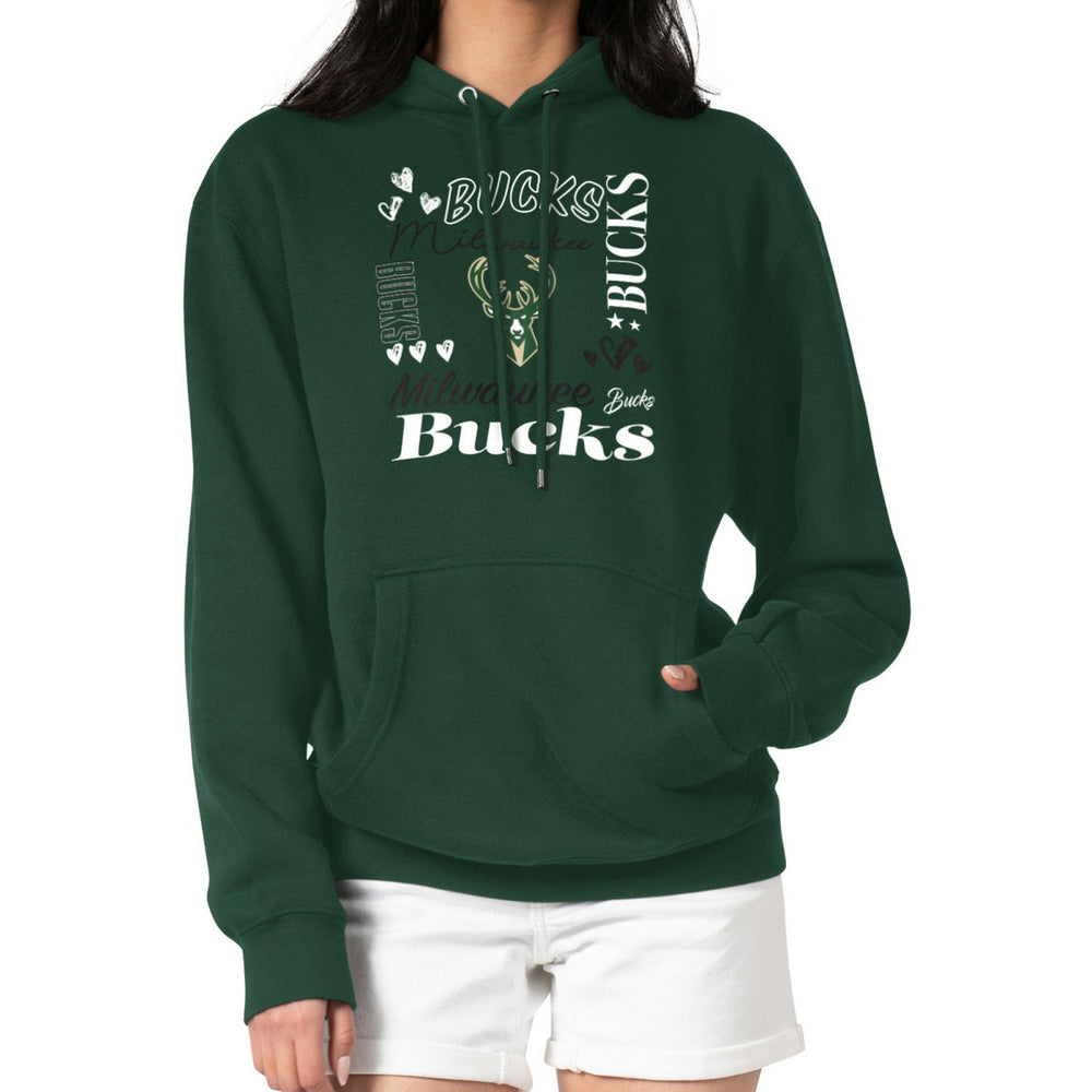 NBA Milwaukee Bucks G-III 4Her by Carl Banks Women's Team Collage Graphic Fleece Pullover Hoodie
