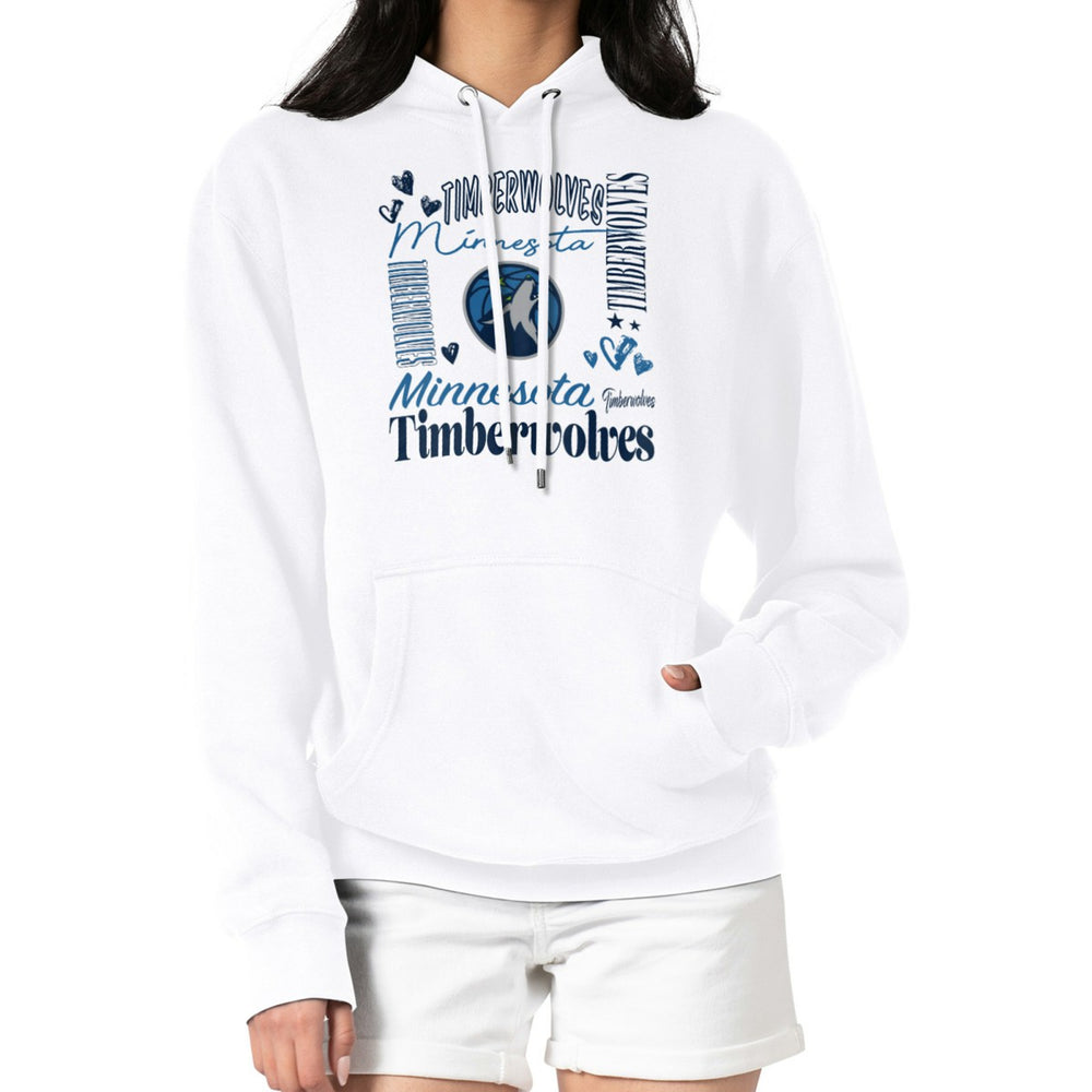 NBA Minnesota Timberwolves G-III 4Her by Carl Banks Women's Team Collage Graphic Fleece Pullover Hoodie