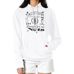 NBA Brooklyn Nets G-III 4Her by Carl Banks Women's Team Collage Graphic Fleece Pullover Hoodie