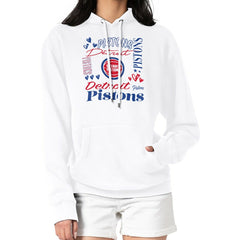 NBA Detroit Pistons G-III 4Her by Carl Banks Women's Team Collage Graphic Fleece Pullover Hoodie sale