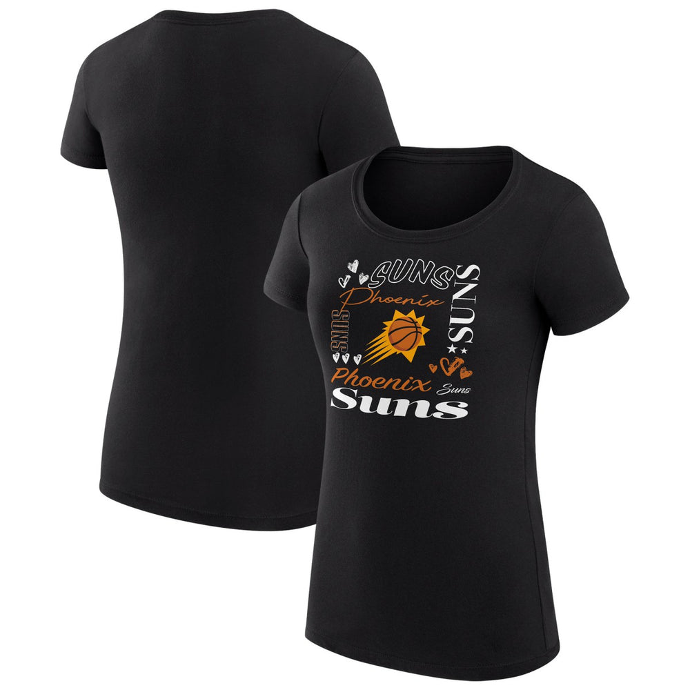 NBA Phoenix Suns G-III 4Her by Carl Banks Women's Super-Slim Fit Lightweight Team Name Collage Graphic T-Shirt