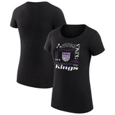 NBA Sacramento Kings G-III 4Her by Carl Banks Women's Super-Slim Fit Lightweight Team Name Collage Graphic T-Shirt