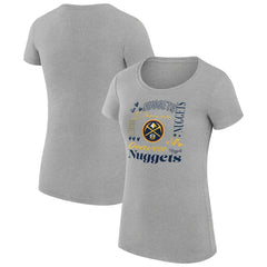 NBA Denver Nuggets G-III 4Her by Carl Banks Women's Super-Slim Fit Lightweight Team Name Collage Graphic T-Shirt sale