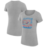 NBA Oklahoma City Thunder G-III 4Her by Carl Banks Women's Super-Slim Fit Lightweight Team Name Collage Graphic T-Shirt