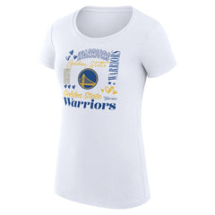 NBA Golden State Warriors G-III 4Her by Carl Banks Women's Super-Slim Fit Lightweight Team Name Collage Graphic T-Shirt sale