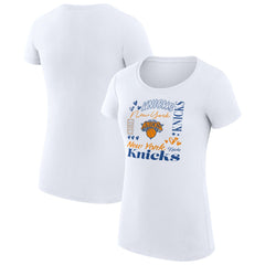 NBA New York Knicks G-III 4Her by Carl Banks Women's Super-Slim Fit Lightweight Team Name Collage Graphic T-Shirt