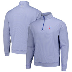 MLB Texas Rangers Peter Millar Perth Sugar Stripe Performance Quarter-Zip Top